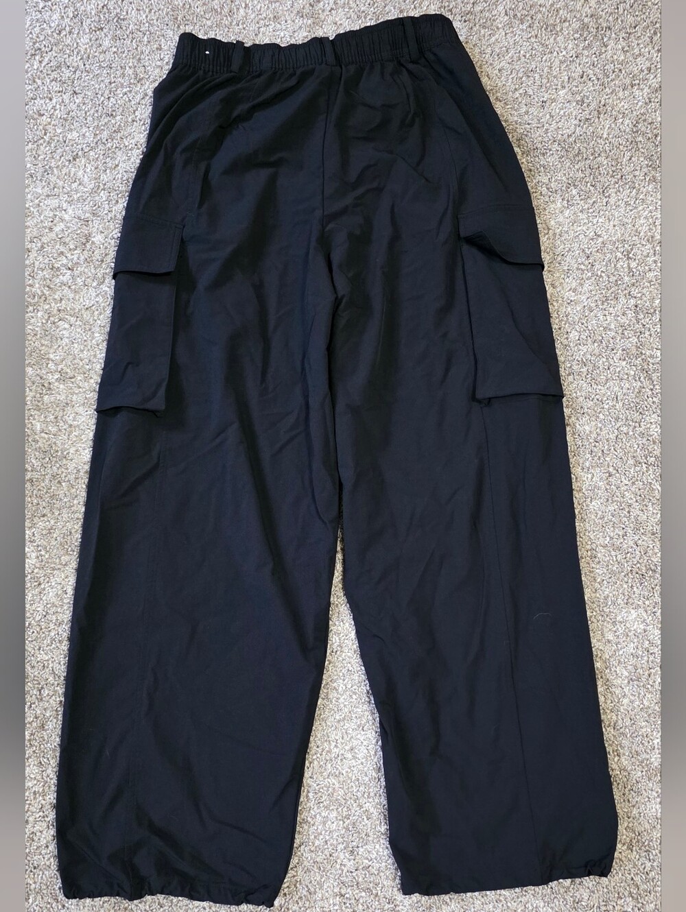 Adjustable Wide Leg Cargo Pants in Black - Picture 4 of 6